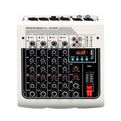 China MP3 MIX-400 4 Channel Portable Audio Sound Mixer Computer Playback 48V Phantom Mixing Audio Mixer for sale