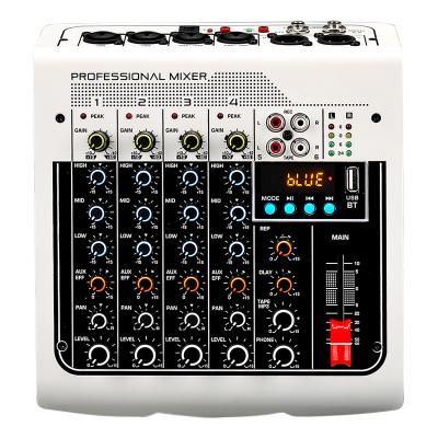 China Disco\Bar\Club\Household Low Price Professional Mini Dj Mixer With Usb 4 Channels DJ Console Power Audio Sound Mixer for sale