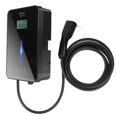 China PCABS LCD Screen 16A 3 Phase EV Fast Charger with Type2 11kw Plug for sale