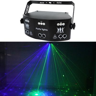 China Theme park 15 eyes led laser lights for room decor nightclub light projector led laser disco light for house party for sale