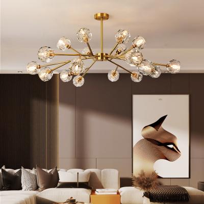 China Gold Modern Creative Luxury Chandelier Crystal Chandelier Lighting Dining Room Chandelier Design Lamps Ceiling Hanging Fixture for sale