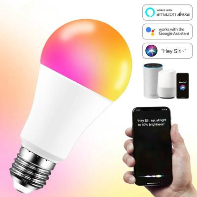 China Wholesale Theme Park LED Bulb Light Alexa Google Speaker E27/B22 RGBCW Color Wifi Remote Control Smart Bulb for sale