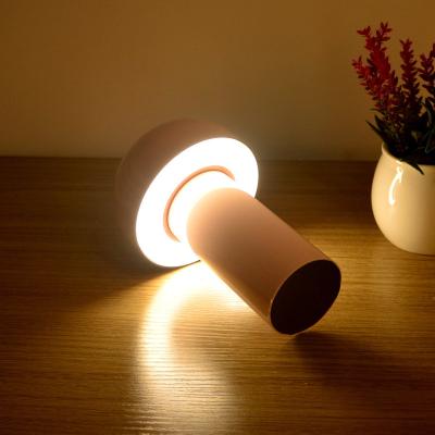 China Rechargeable Modern Desk Mushroom Lamp Mini Restaurant Bar Home Reading Table Lamp Study Atmosphere Lamp Bedside Night Light for sale