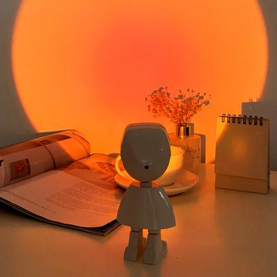 China modern lamp New-designed Mini Sunset Projector USB Atmosphere Decoration Table Lamp Robert Sunset Rainbow Projection Light for sale