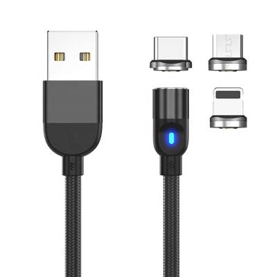 China Wholesale 1M Magnetic Type Micro USB C 3 in 1 USB Fast Charging Data Cable for sale