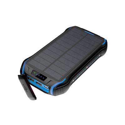 China Solar Panel Charging Mobile Phone Solar Power Bank 25000mah Power Banks LED Charger Portable External Battery PowerBank for sale