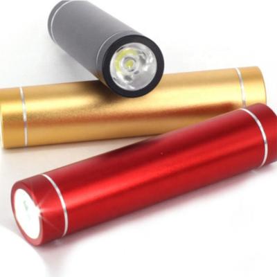 China Led Lighting Mini Power Banks Led Flashlight Charger Powerbank 2600mAh Portable Mobile Power Bank 2200mAh 2500mAh for sale