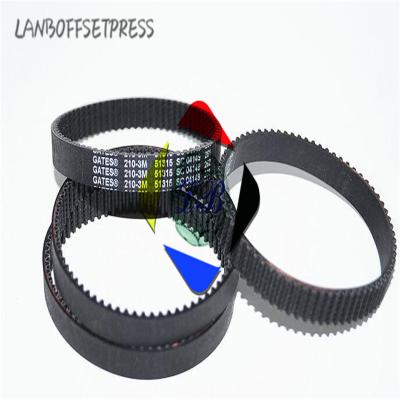 China Gates 210HTD3M-9MM Roller drive belts V tip type offset printing machine belt for sale