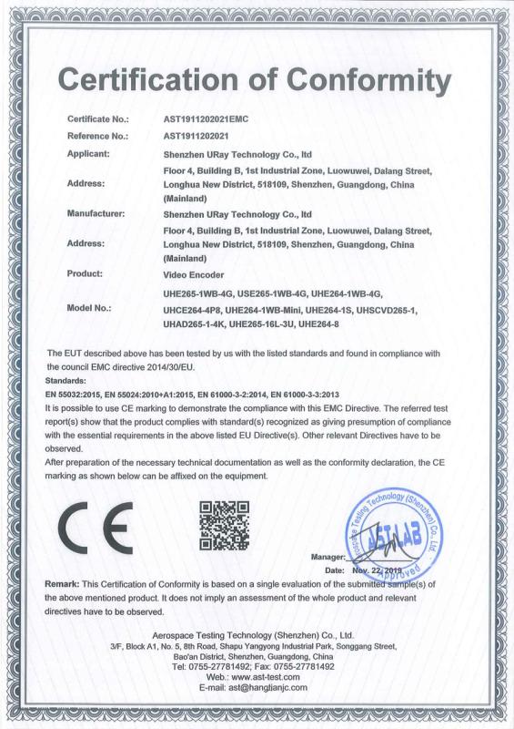 CE - Shenzhen Uray Technology Co., Ltd.