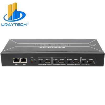 China URay MPEG-4 H.264 HDMI To IP Video Stream Encoder HD Video IPTV Encoder 4 Channels HDMI To HTTP RTSP RTMP Encoder UHE264-4S for sale