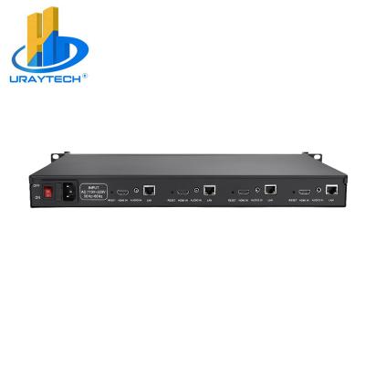 China URay 4 Channels HEVC H.264 HDMI IP Video Streaming Encoder Transmitter IPTV Encoder H.264 Support RTSP RTMP UDP HLS UHE264-4S-1U for sale