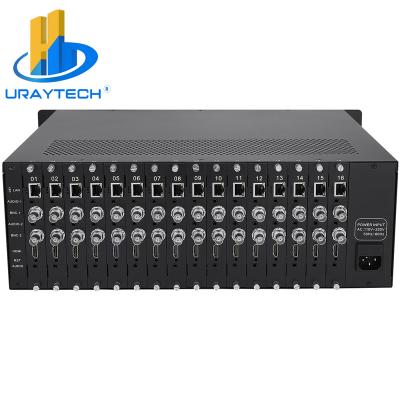 China URay HDMI CVBS Encoder IPTV 16 Channels HD SD Video Encoder H.264 Live Streaming Encoder Transmitter UHCE264-16P32 for sale