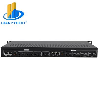 China URay 1U Rack HEVC H.265 H.264 HDMI Video Stream Encoder Live Streaming HD IPTV Encoder 8 Channels HDMI To RTSP Encoder UHE265-8S-1U for sale