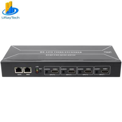 China Provide SDK And API For Secondary Development URay HEVC H.265 H.264 HDMI To IP Video Stream Encoder Live Streaming HD Video IPTV Encoder 4 Channels HDMI Encoder for sale