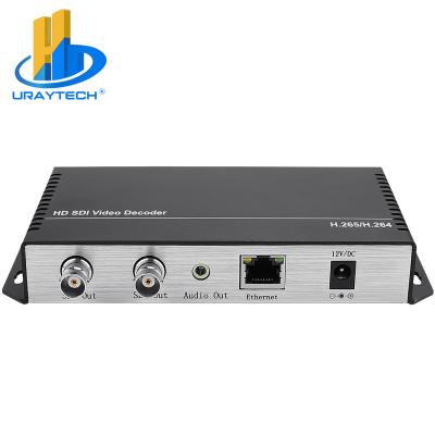 China URay HD 3G SDI Decoder IP Streaming To HD-SDI Video Audio Decoder H.265 H.264 HTTP RTSP RTMP UDP HLS To SDI Converter USD265-2 for sale