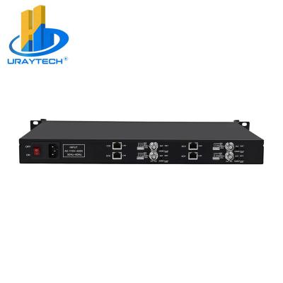 China Support 485A /485B Output 1U Rack 4 Channels H.265 H.264 IP to SDI Video Streaming Decoder SRT IP Camera Decoder for Decoding P2P RTSP UDP M3U8 HLS SRT for sale