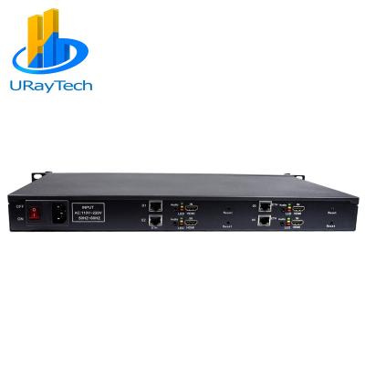 China URay Tech 1U 4 Channels HEVC H.265 H.264 HDMI CVBS AV to IP Video Streaming Encoder For Live Broadcast With SD HD HTTP UDP RTSP UHAE265-4-1U for sale