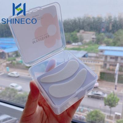 China Other wholesale custom logo 0.5mm 1mm microfoam wick cover gel eyepad eyelash patch under eye pads with box for sale