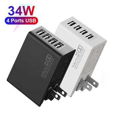 China UniversalÂ   4 USB Ports 34W Max Fast Charging Sensing Universal Convenience Charger for sale