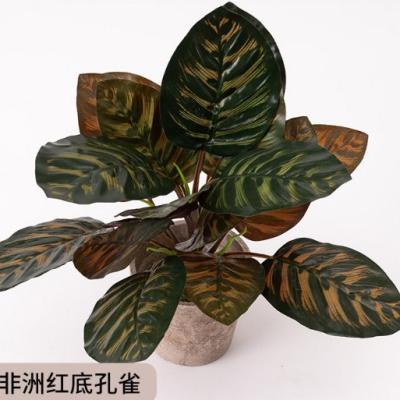 China Faux Plant For Decor Fake Green Plants Bonsai Artificial Plastic Small Potted Plant With Leaves For Plant Wall Mall Shops for sale