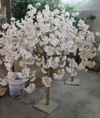 China Cherry Tree for Party 1.5m or 5ft Real Silk Cherry Blossom Tree Ornament Table Centerpiece Sakura Tree Trunk Wooden Wedding for sale