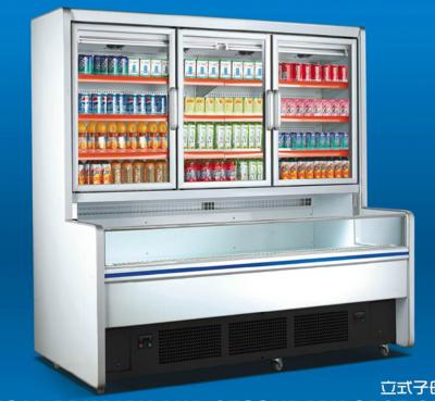 China Vertical Single-temperature Primary And Secondary Case Series Supermarket Showcase Refrigerator Made In Guangzhou Factory for sale