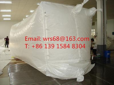 China los 20ft, los 30ft, bolso seco impermeable del trazador de líneas del recipiente de tamaño grande de los 40ft WPP con el canalón rápido de la descarga en venta