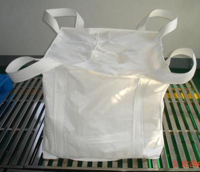 China polypropylene woven sack white Super sack bags Tubular big bag with perimeter band for sale