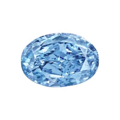 China Fancy blue oval cut diamonds CVD hpht 0.5-10ct oval cut developed by IGI lab for sale