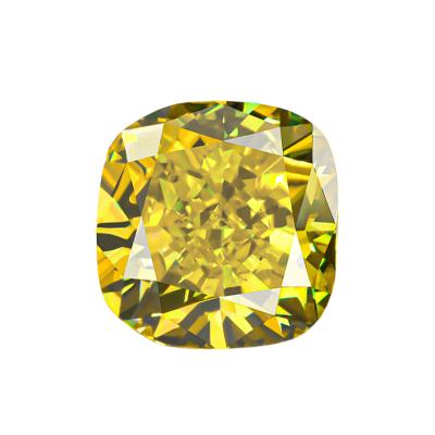 China Yellow Fancy Diamond Cushion CVD hpht 0.5-10ct cushion cut developed by IGI lab for sale