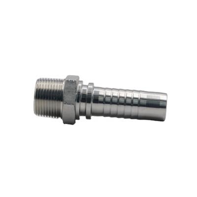 China High Pressure Stainless Steel Hose Fittings / Hydraulic Male Hose Carbon Steel 15611 1/4