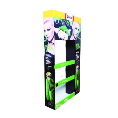 China 100% green & Recyclable Cheap Price Cardboard Material Makeup Floor Display Racks Promotional Paper Display In Retail Supermarket for sale