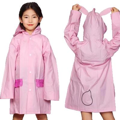 China 2021 Hot Selling Raincoat Children's Raincoat Children's Clothing Single Person Raincoat Pink Colors Poncho Hooded With Pockets for sale