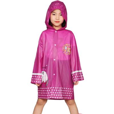 China Clothing Poncho Hooded With Pockets Waterproof Children's Cartoon Print Raincoat Children Bachelorette Raincoat Clothes for sale