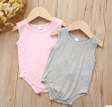 China 100% Breathable Cotton Baby Clothes Sleeveless Newborn Baby Romper Set Baby Knitted Romper for sale