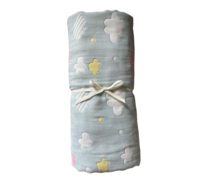 China 2021 wearable hot sale 6 layers knit baby muslin wrap or summer soft and breathable covering for sale