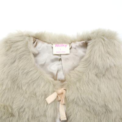 China Breathable Kids Vest Sleeveless Wholesale Babies Faux Fur Vest Warm And Loose Baby Fur Vests for sale