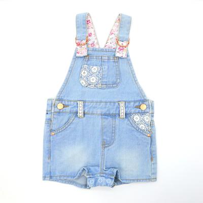 China Wholesale Antibacterial Cute Denim Overalls Toddler Slim Cute Baby Boy Girl Jeans Denim Straps Baby Boy Denim Jumper for sale