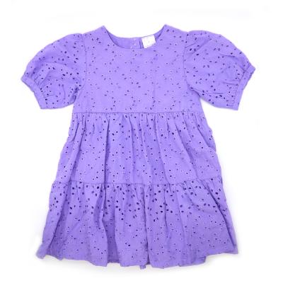 China Women Lilac Embroidery Anglaise Shirt Mini Dresses New To Summer Sustainable Sweetie Style for sale