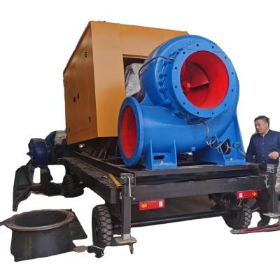 China Developing world water solutions 8inch anti-flood self-priming anti-flood municipal diesel drainage pump mobile car for sale