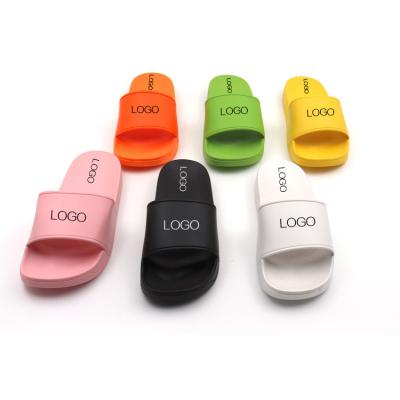 China Wholesale Custom Lightweight Indoor Home Slides Custom Flip Flops Latest Design PVC Thick Soles Soft Female Slippers Sandals For Women for sale