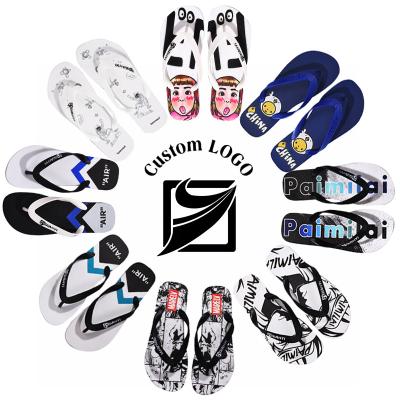 China Lightweight Custom Flip Flops Designer Flip Flops Fashion Flip Flops Comfortable Slides Custom Logo Custom Slippers for sale