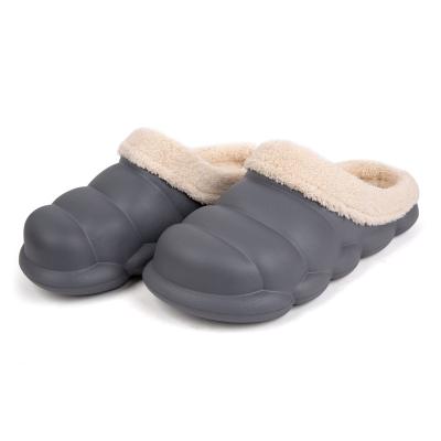 China Round Children's Slippers EVA Indoor Home Furry Slippers Keep Warm Fuzzy Slippers for sale