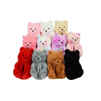 China Fashion Trend Teddy Bear Slippers for Women Girl Thickened Plush Slippers Winter Keep Warm Cute Cozy Slippers for sale