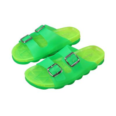 China Fashion Trend Charming Shark Buckle Ladies Sandals Summer New Flat Indoor and Outdoor Wear Flip Flop Beach Slippers for sale