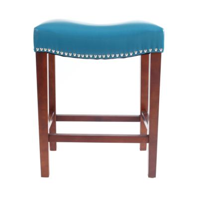 China Modern high quality durable leather cushion rubber wood bar stools modern chairs on sale for sale