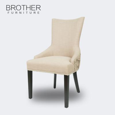 China Cheap Popular Glamorous Fabric Living Room Dining Chair Modern Price Fabric +Birch Dining Chair for sale