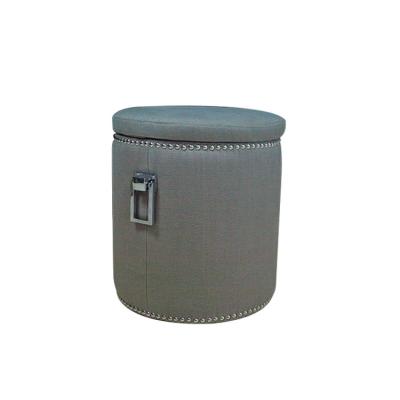 China Fabric+Foam Ball The Fancy Gray Fabric Foldable Tufted Stool Velvet Storage Stool Most Popular Products for sale