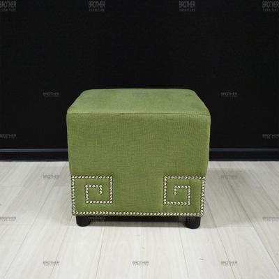 China Fabric+Birch China Market Wholesale Living Room Wooden Cube Storage Stool Dormitory for sale