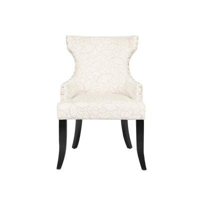 China Fashionable Elegant White Fabric Wooden Storage Dining Chair for sale